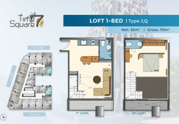 1 Bedroom Duplex Condo For Sale - Time Square 7 - Toul Kork, Phnom Penh thumbnail
