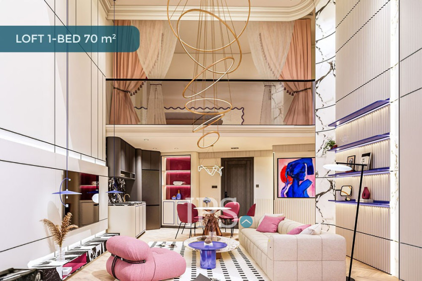 1 Bedroom Duplex Condo For Sale - Time Square 7 - Toul Kork, Phnom Penh