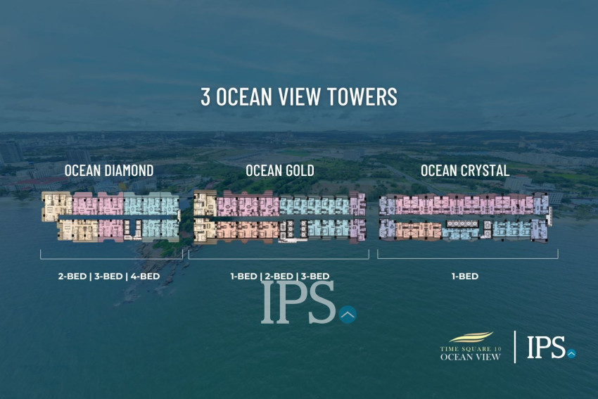 1 Bedroom Condo for Sale  Ocean Gold Tower - Time Square 10, Otres Beach, Sihanoukville