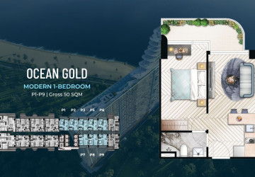 3 Bedroom Condo For Sale  Ocean Gold Tower - Time Square 10, Otres Beach, Sihanoukville thumbnail