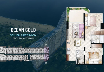 3 Bedroom Condo For Sale  Ocean Gold Tower - Time Square 10, Otres Beach, Sihanoukville thumbnail