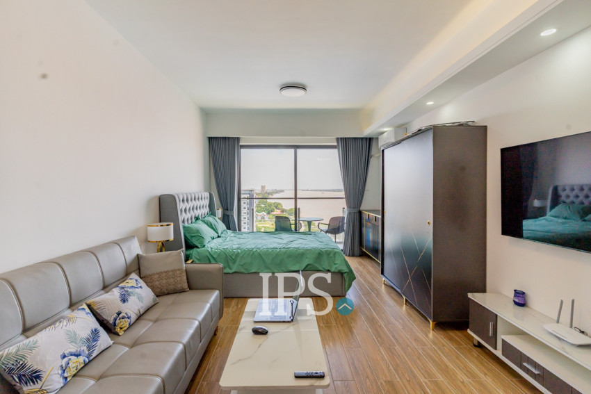 49 Sqm Studio Condo For Rent - Morgan Tower 2, Chroy Changvar, Phnom Penh