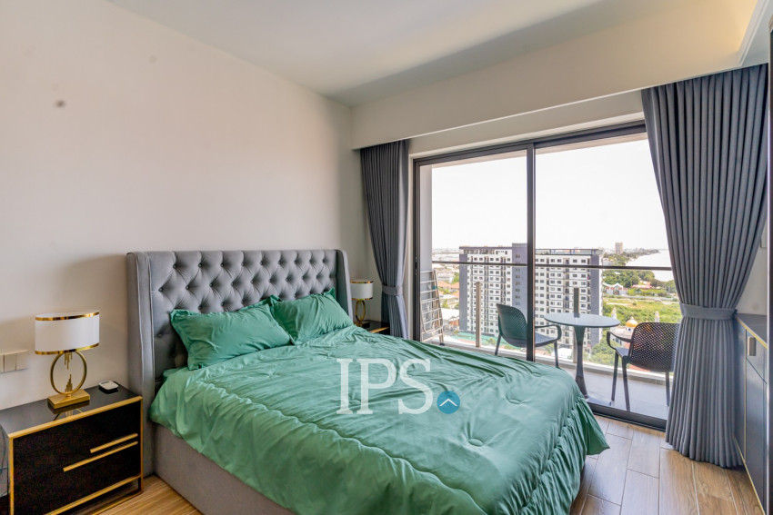 49 Sqm Studio Condo For Rent - Morgan Tower 2, Chroy Changvar, Phnom Penh