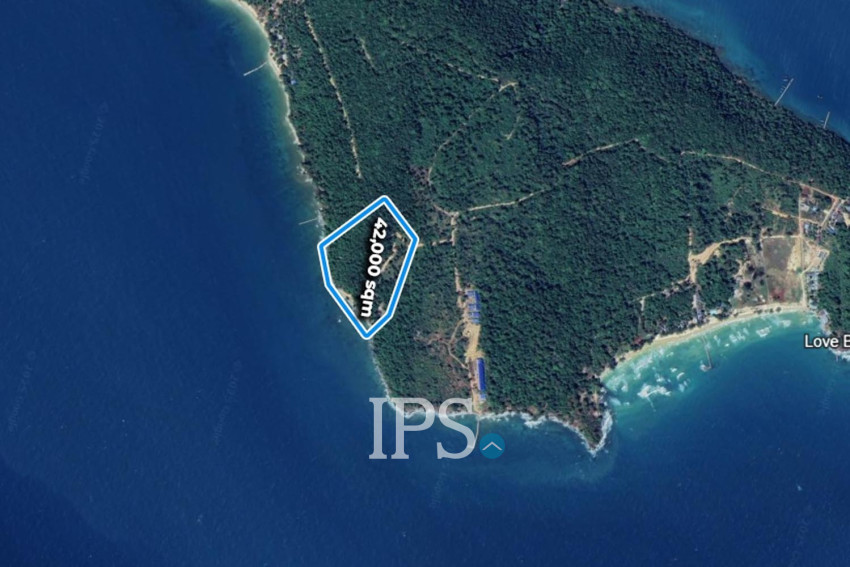 42,000 Sqm Beach Front  Land For Sale - Kaoh Rong Sanloem, Sihanouk Province
