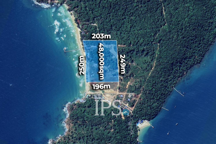 48000 Sqm Beach Front Land and Resort For Sale - Kaoh Rong Sanloem, Sihanouk Province