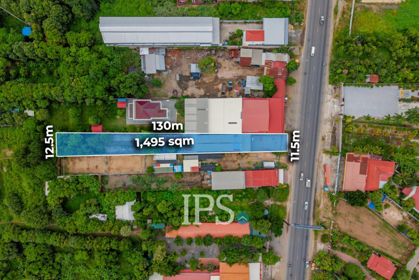 1,495 Sqm Commercial Land For Sale - Nation Road 1, Khan Chbar Ampov, Phnom Penh
