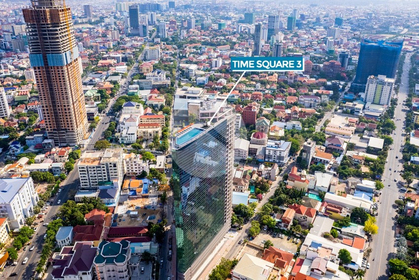 25th Floor 2 Bedroom Condo For Sale - Time Square 3, Boeung Kak 1, Phnom Penh