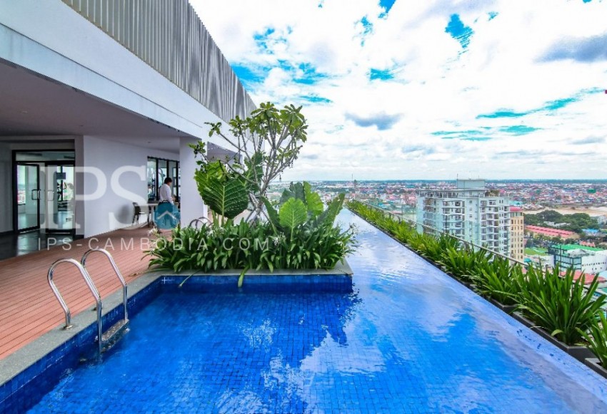 8th Floor 1 Bedroom Condo For Sale - Embassy Residences, Tonle Bassac, Phnom Penh