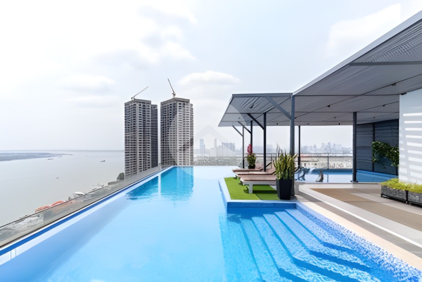 5th Floor 1 Bedroom Condo For Sale - Mekong View 6, Chroy Changvar, Phnom Penh