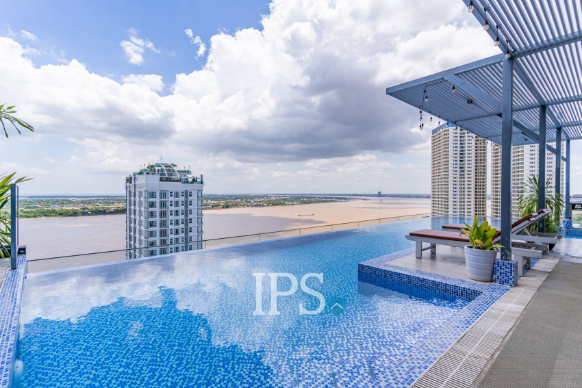 5th Floor 1 Bedroom Condo For Sale - Mekong View 6, Chroy Changvar, Phnom Penh