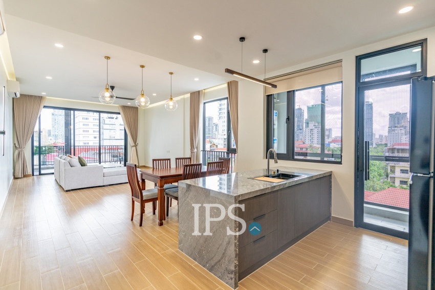 3 Bedroom Serviced Apartment For Rent - Tonle Bassac, Phnom Penh