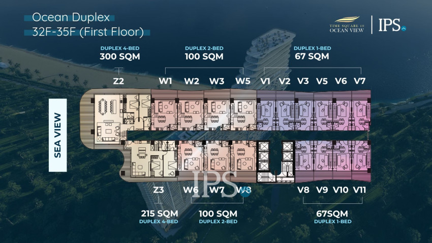 Luxury Duplex 1 Bedroom Condo for Sale  Time Square 10, Otres Beach, Sihanoukville