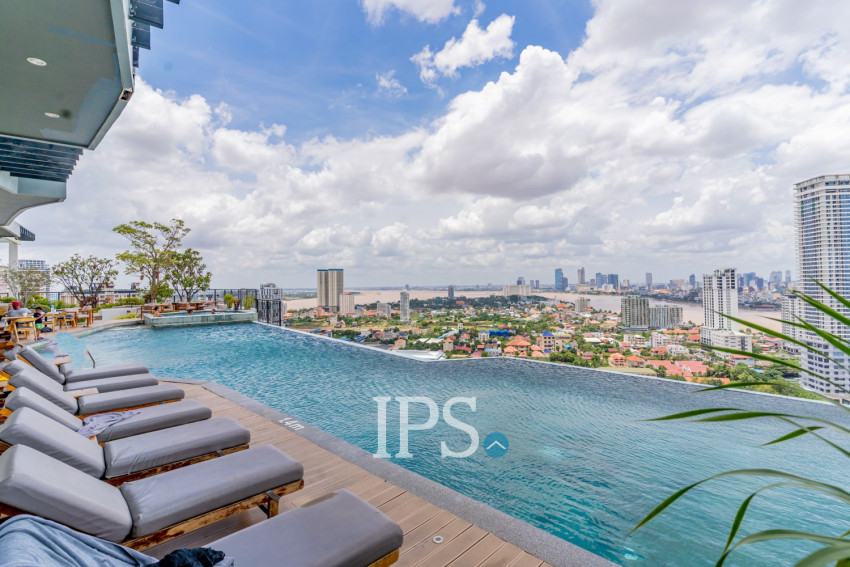 7th Floor 1 Bedroom Condo For Sale - The Peninsula, Chroy Changva, Phnom Penh