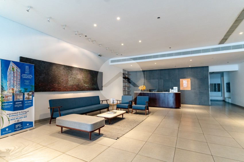 25th Floor 3 Bedroom Penthouse For Rent - Embassy Central, BKK1, Phnom Penh