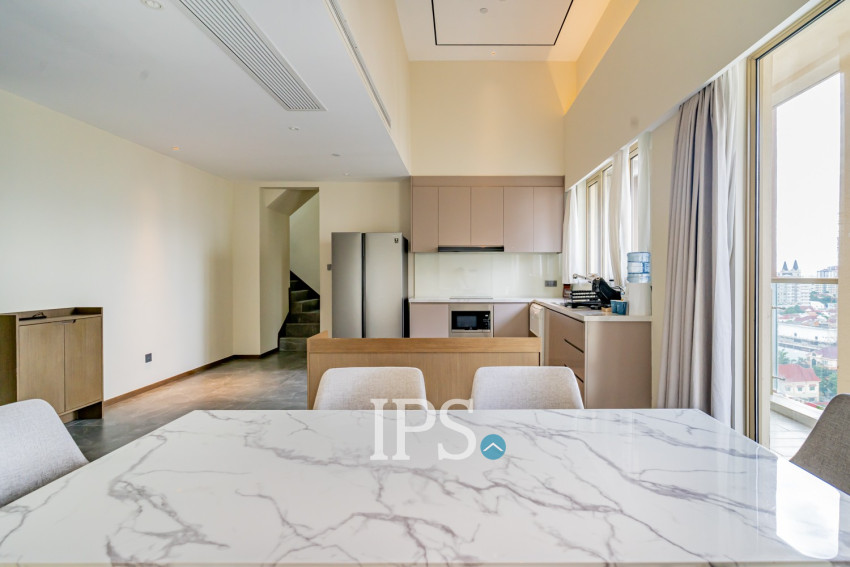 Duplex 2 Bedroom Serviced Apartment For Rent - Srah Chak, Phnom Penh