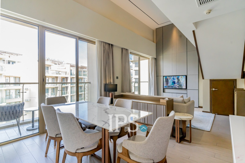 Duplex 3 Bedroom Serviced Penthouse For Rent - Srah Chak, Phnom Penh