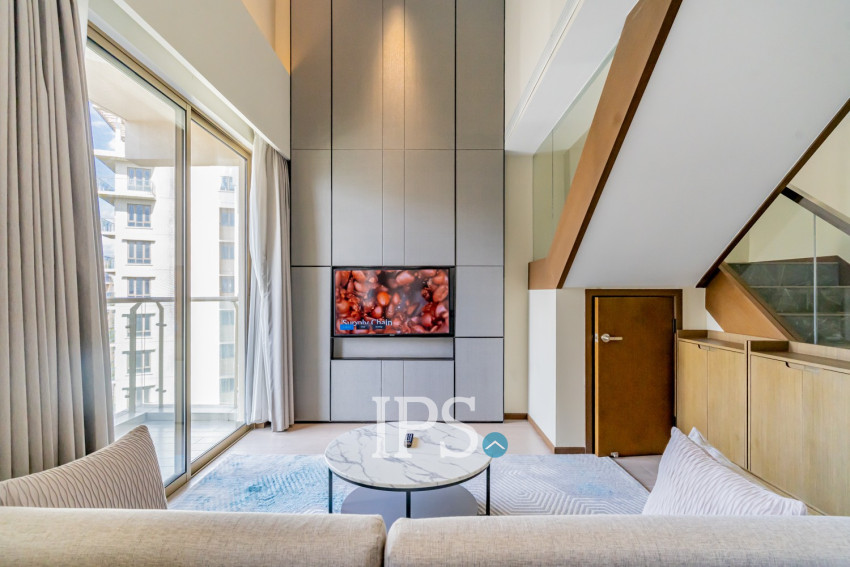 Duplex 3 Bedroom Serviced Penthouse For Rent - Srah Chak, Phnom Penh