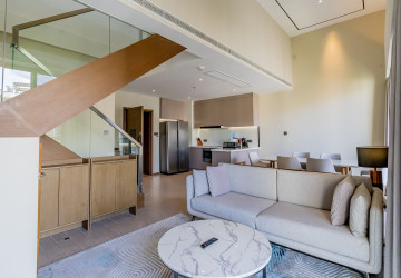 Duplex 3 Bedroom Serviced Penthouse For Rent - Srah Chak, Phnom Penh thumbnail