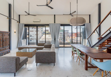 Renovated Duplex 4 Bedroom Apartment For Rent - Phsar Kandal 1, Phnom Penh thumbnail