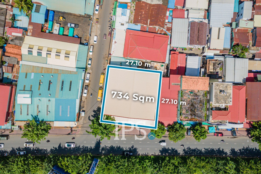 734 Sqm Commercial Land For Rent - Srah Chork, Phnom Penh