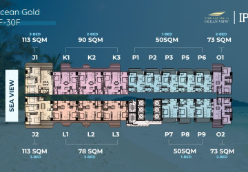 Golden 2 Bedroom Condo For Sale  Ocean Gold- Time Square 10, Otres Beach, Sihanoukville thumbnail