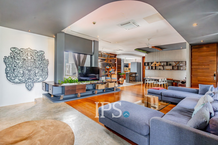 3 Bedroom Serviced Apartment For Rent - Tonle Bassac, Phnom Penh