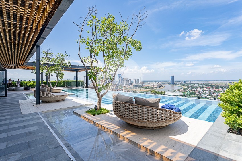 27th Floor 1 Bedroom Condo For Sale - Skylar, Tonle Bassac, Phnom Penh