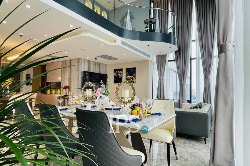 25th Floor Duplex 3 Bedroom Condo For Sale - The Penthouse Residence, Tonle Bassac, Phnom Penh