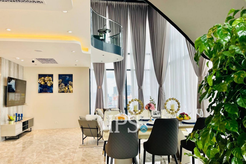 25th Floor Duplex 3 Bedroom Condo For Sale - The Penthouse Residence, Tonle Bassac, Phnom Penh - Image 7