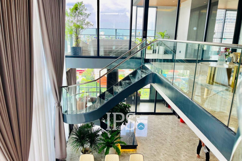 25th Floor Duplex 3 Bedroom Condo For Sale - The Penthouse Residence, Tonle Bassac, Phnom Penh