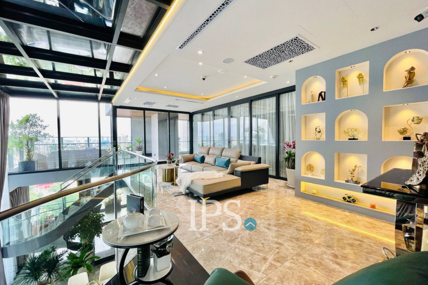 25th Floor Duplex 3 Bedroom Condo For Sale - The Penthouse Residence, Tonle Bassac, Phnom Penh