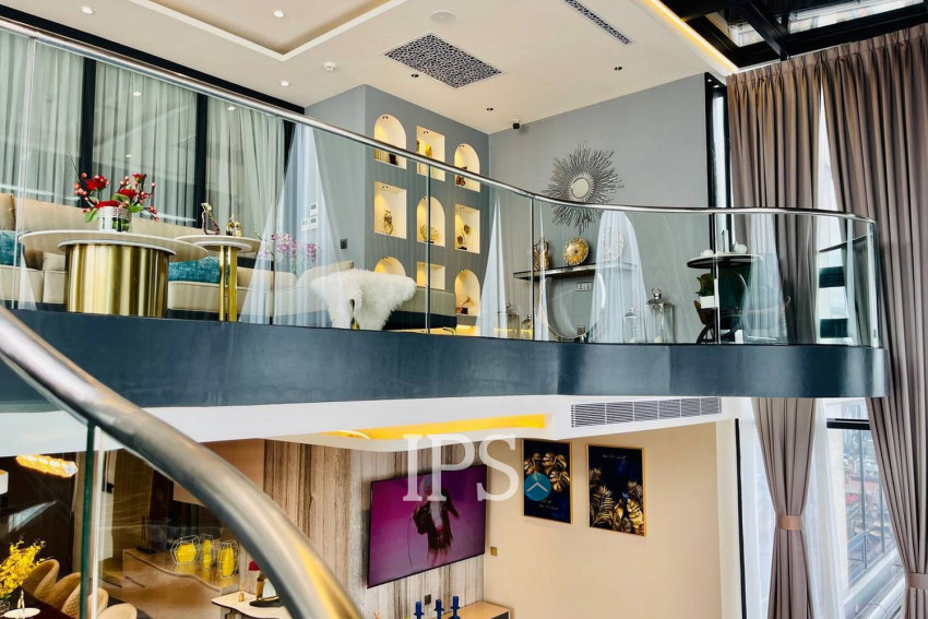 25th Floor Duplex 3 Bedroom Condo For Sale - The Penthouse Residence, Tonle Bassac, Phnom Penh