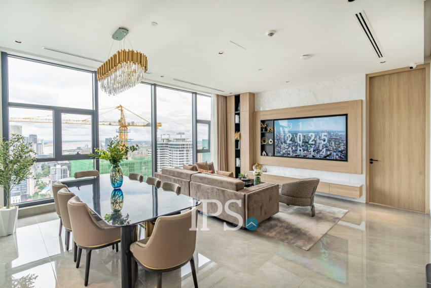 33nd Floor Premium Residence 3 Bedroom Condo For Sale - UC88, BKK1, Phnom Penh