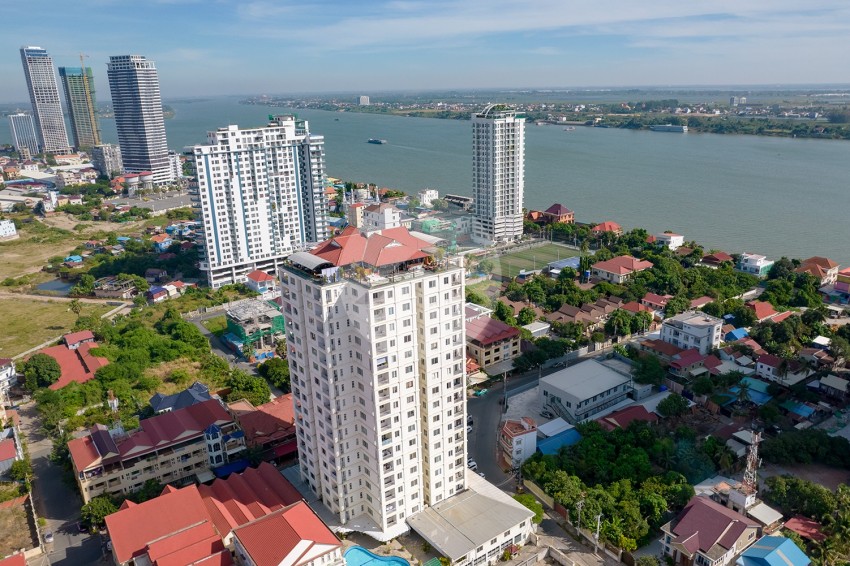 6th Floor 2 Bedroom Condo For Sale - Mekong View Tower 1, Chroy Changvar, Phnom Penh