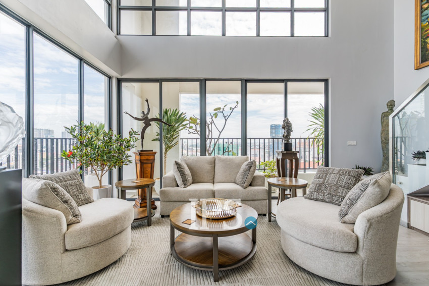 21st Floor Duplex 3 Bedroom Penthouse For Sale - Parc 21 Residence, Boeung Trabek, Phnom Penh