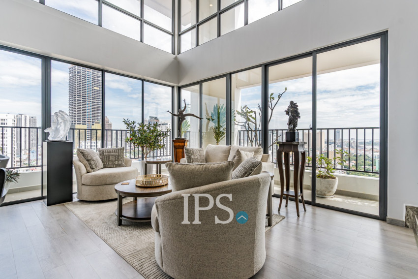 21st Floor Duplex 3 Bedroom Penthouse For Sale - Parc 21 Residence, Boeung Trabek, Phnom Penh