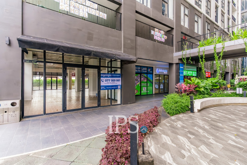 186 Sqm Corner Retail Space For Rent - Urban VIllage Phase I, Chak Angrae Kraom, Phnom Penh