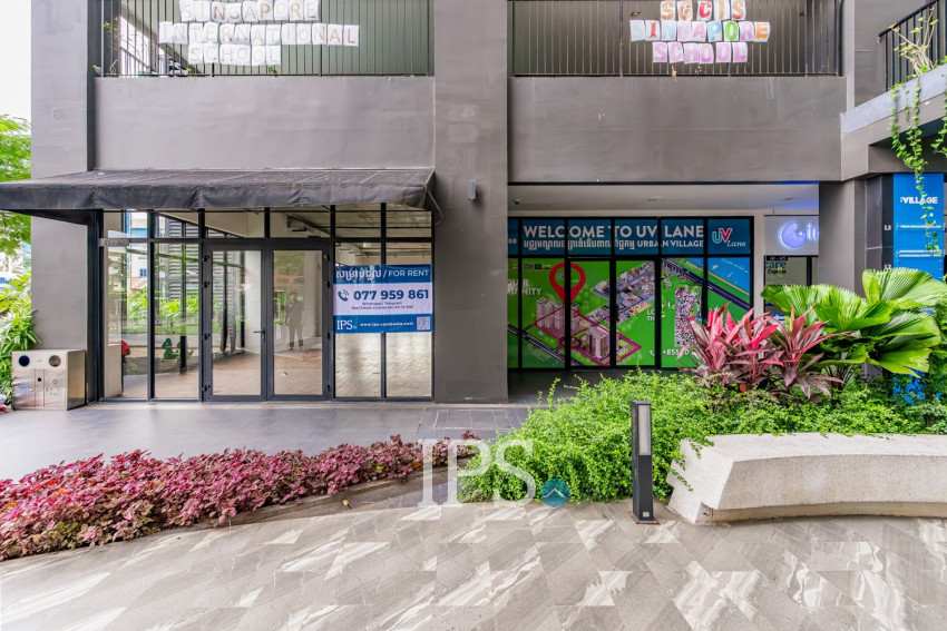 186 Sqm Corner Retail Space For Rent - Urban VIllage Phase I, Chak Angrae Kraom, Phnom Penh