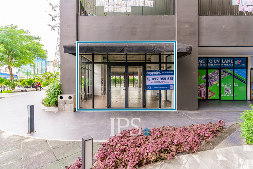 90.74 Sqm Corner Retail Space For Rent - Urban VIllage Phase I, Chak Angrae Kraom, Phnom Penh