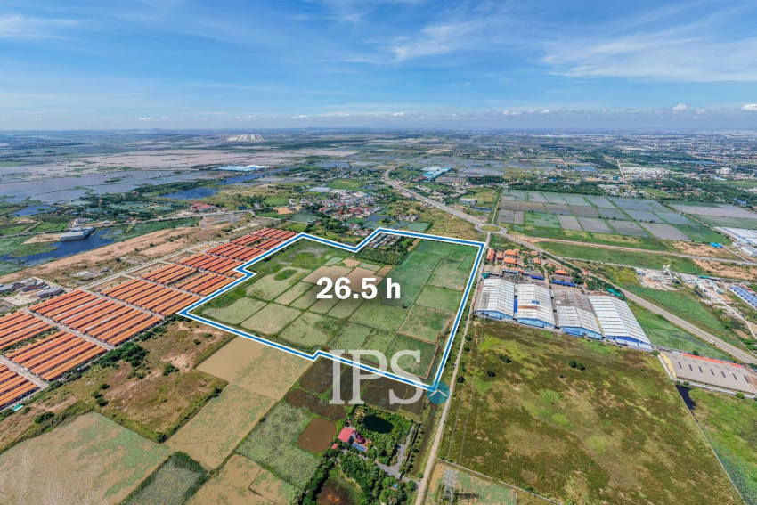 26.5 Hectares Land For Sale -Partial or Entire Land - Ta Khmau, Kandal Province