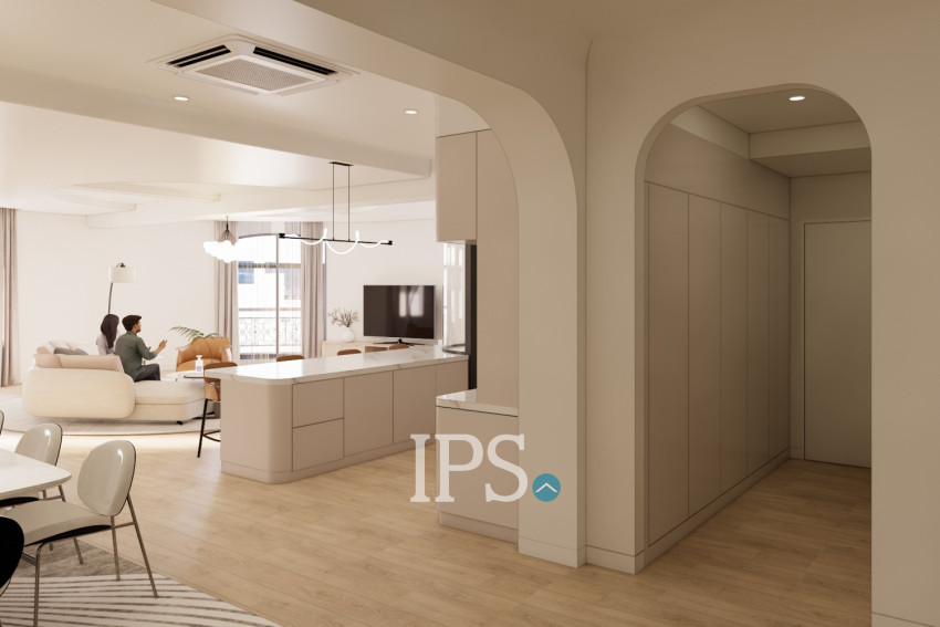 Renovated 5 Bedroom Apartment For Rent - Tonle Bassac, Phnom Penh