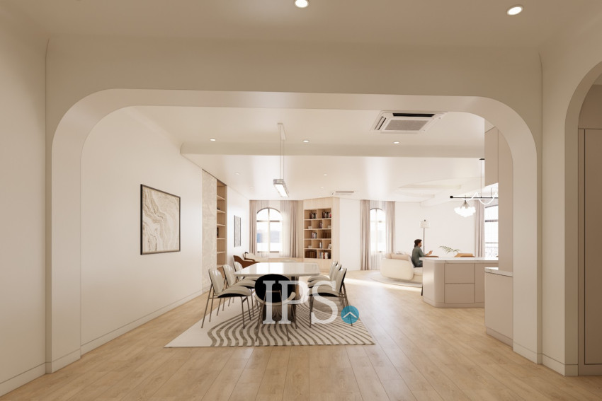 Renovated 5 Bedroom Apartment For Rent - Tonle Bassac, Phnom Penh