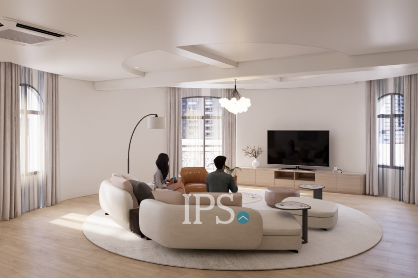 Renovated 5 Bedroom Apartment For Rent - Tonle Bassac, Phnom Penh