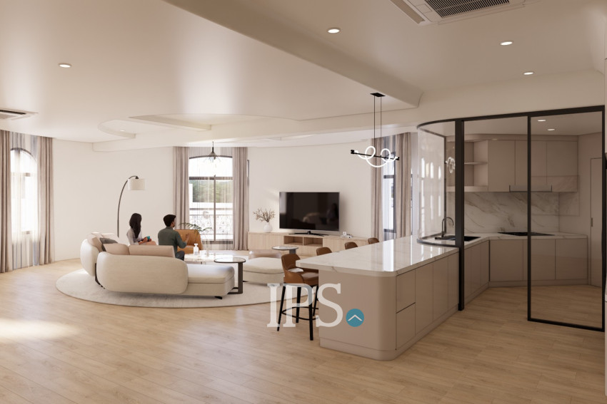 Renovated 5 Bedroom Apartment For Rent - Tonle Bassac, Phnom Penh