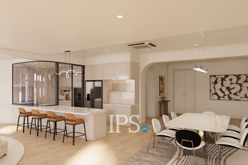 Renovated 5 Bedroom Apartment For Rent - Tonle Bassac, Phnom Penh