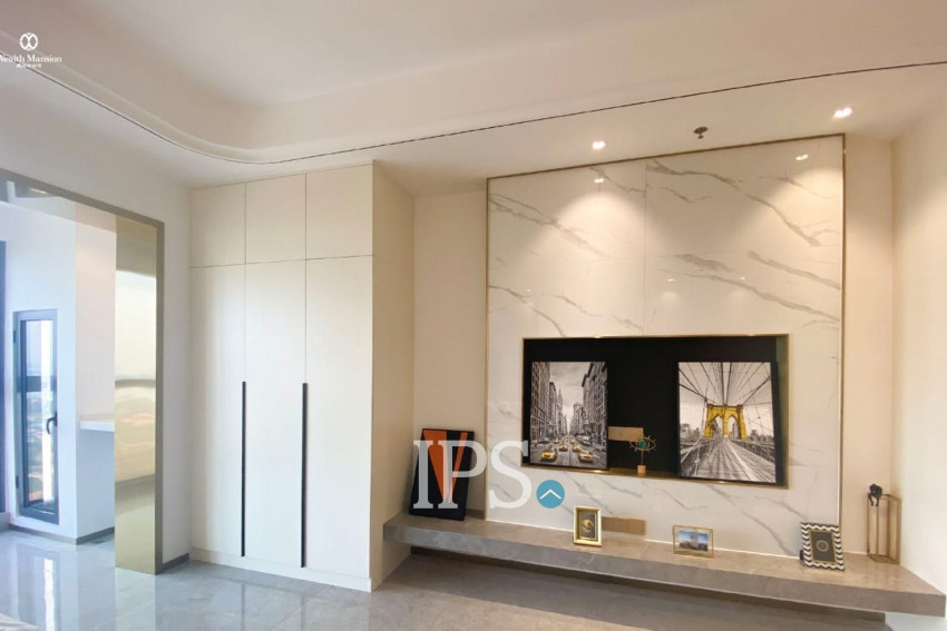 17th Floor Studio Room Condo For Rent - Wealth Mansion, Chroy Changvar, Phnom Penh