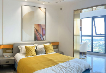 17th Floor Studio Room Condo For Rent - Wealth Mansion, Chroy Changvar, Phnom Penh thumbnail