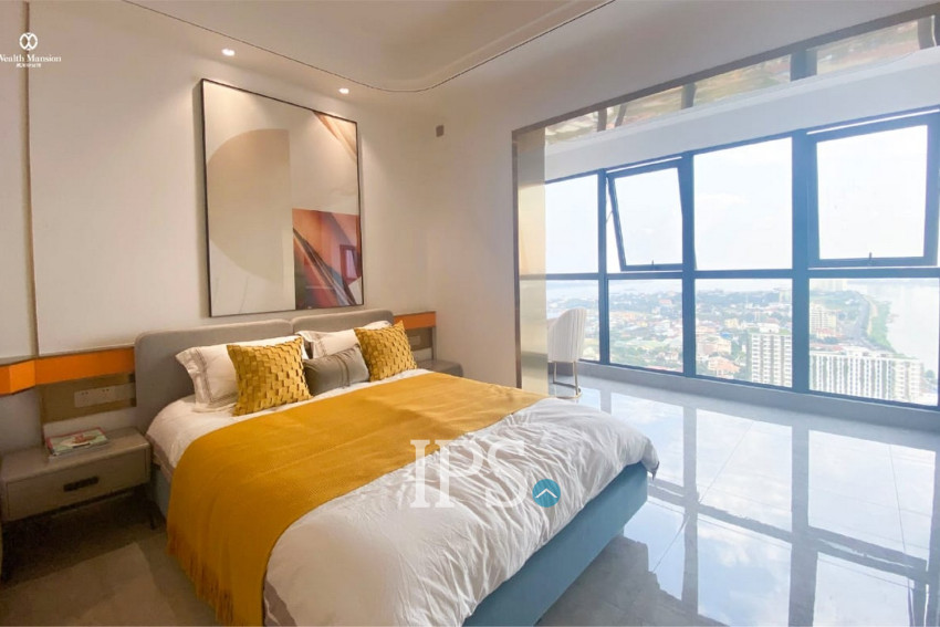 17th Floor Studio Room Condo For Rent - Wealth Mansion, Chroy Changvar, Phnom Penh