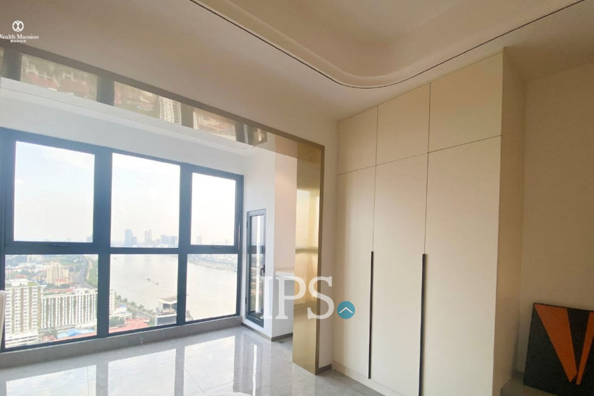 17th Floor Studio Room Condo For Rent - Wealth Mansion, Chroy Changvar, Phnom Penh