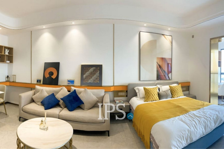 30th Floor Studio Room Condo For Rent - Wealth Mansion, Chroy Changvar, Phnom Penh